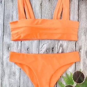 FINAL PRICE DROP🎉Zaful bandeau padded neon orange